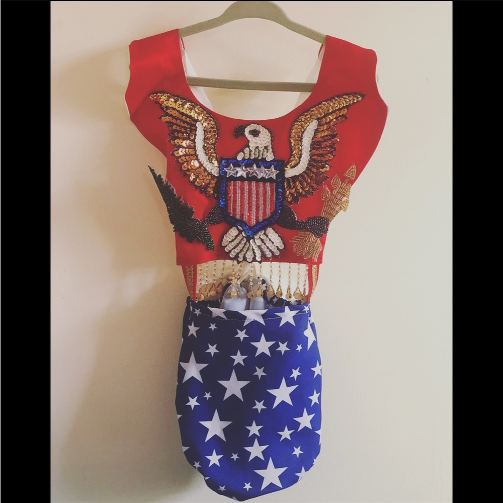 All American girl eagle romper